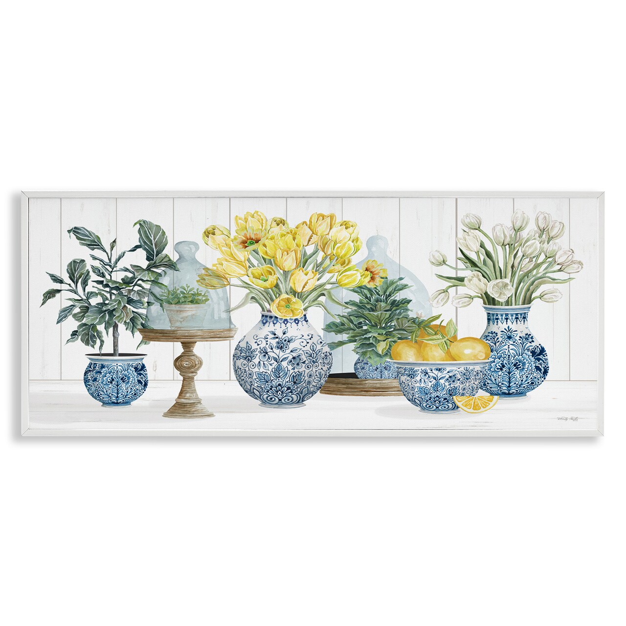 Stupell Industries Yellow Tulips & Lemon Fruits Framed Giclee Art